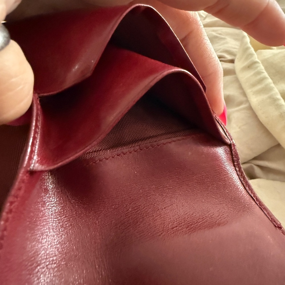 Celine Red Leather Wallet with Gold Hardware Diffusion - Picture 7 of 15